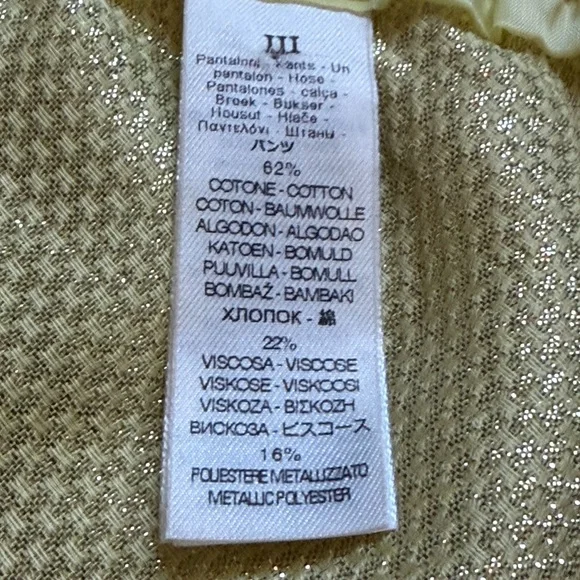 NWT Forte Forte Metallic Gold High-Waist Flared Pants - Size 8 - Picture 5 of 6